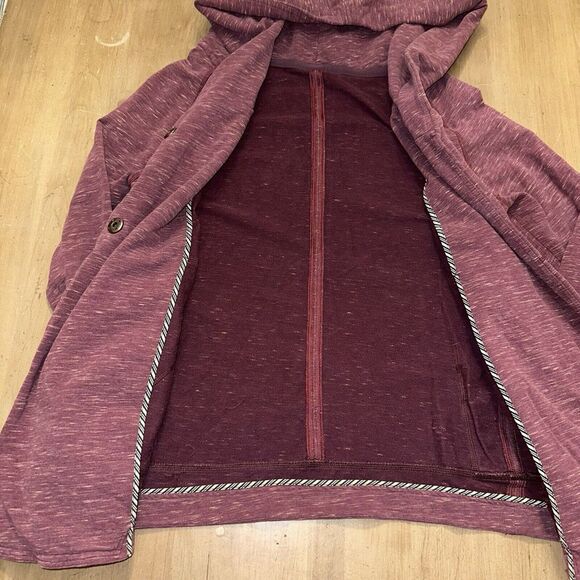 Lululemon Find Your Centre Wrap Hoodie Heathered Marled Rust Berry 6 Burgundy - Picture 3 of 9